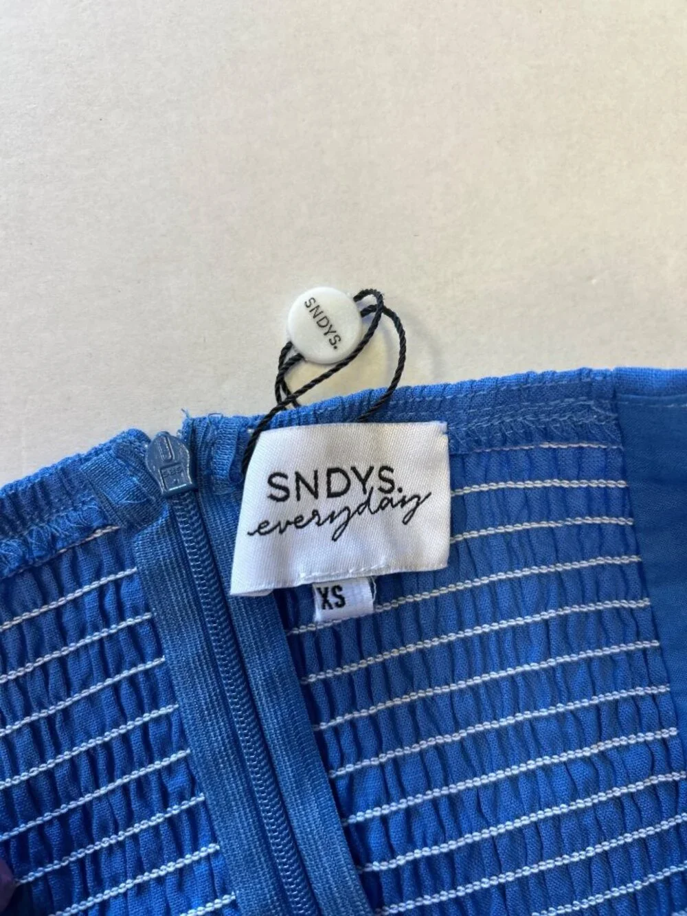 SNDYS X REVOLVE Lilly Strapless Lilly Dress Blue Size XS NWT - Picture 7 of 9